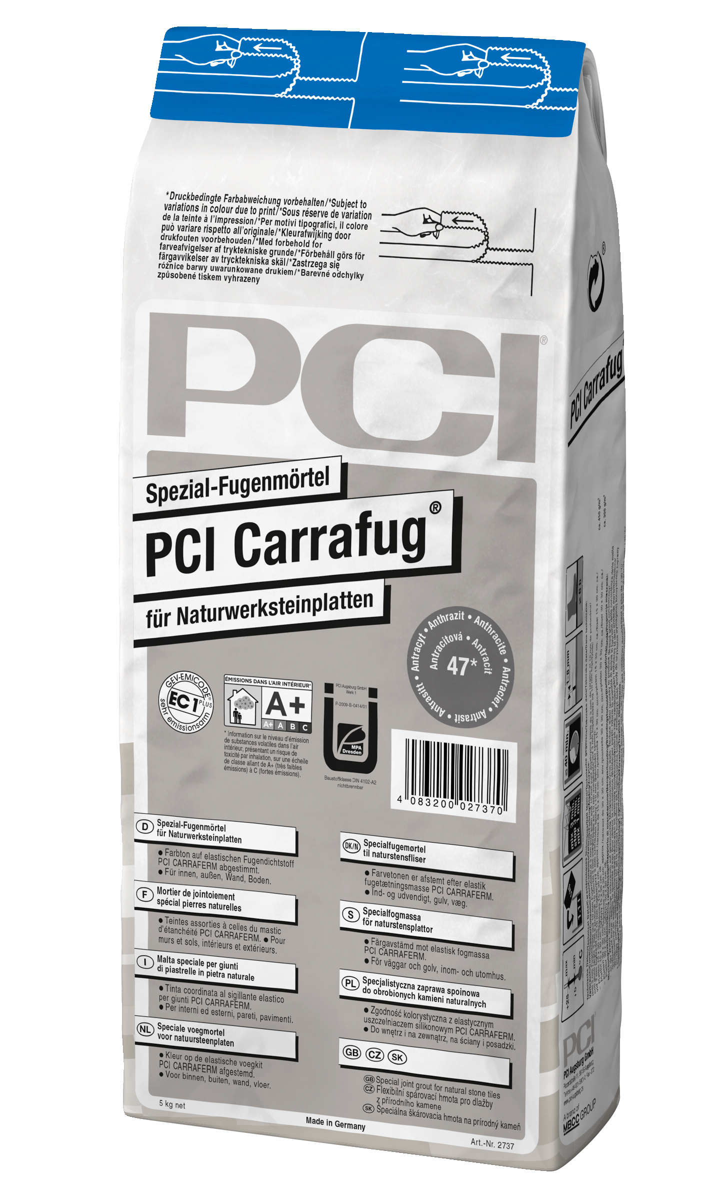 ZL OST PCI Carrafug sandgrau Nr.22 5kg Spezial-Fugenmörtel