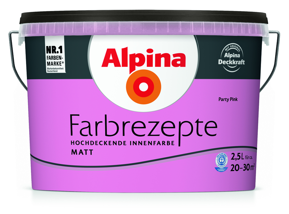 ALPINA FARBEN Wandfarbe Farbrezepte Party Pink 2,5l 