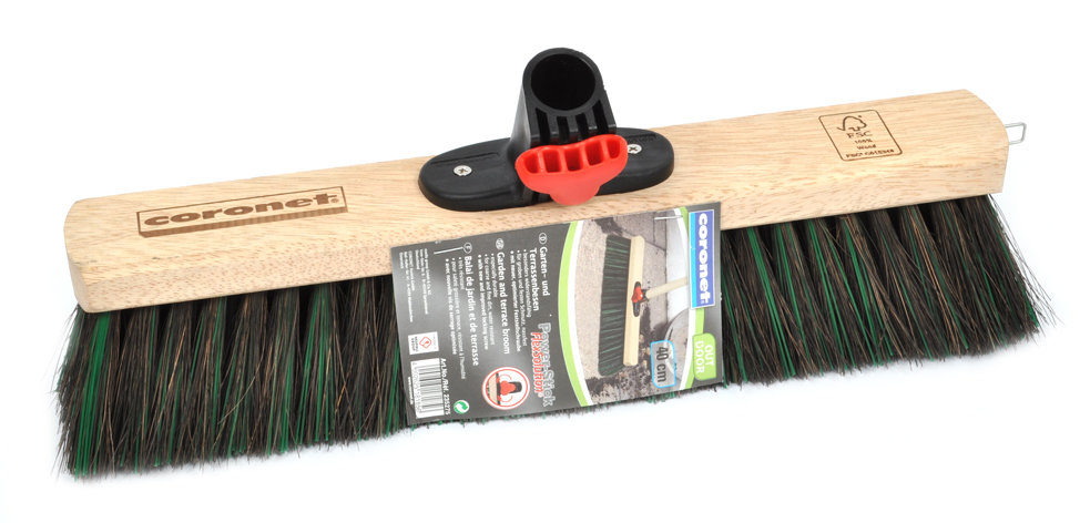 NESPOLI DEUTSCHLAND GMBH Garten- und Terrassenbesen EasyFix 40 cm Arenga/Elaston, zertifiziert