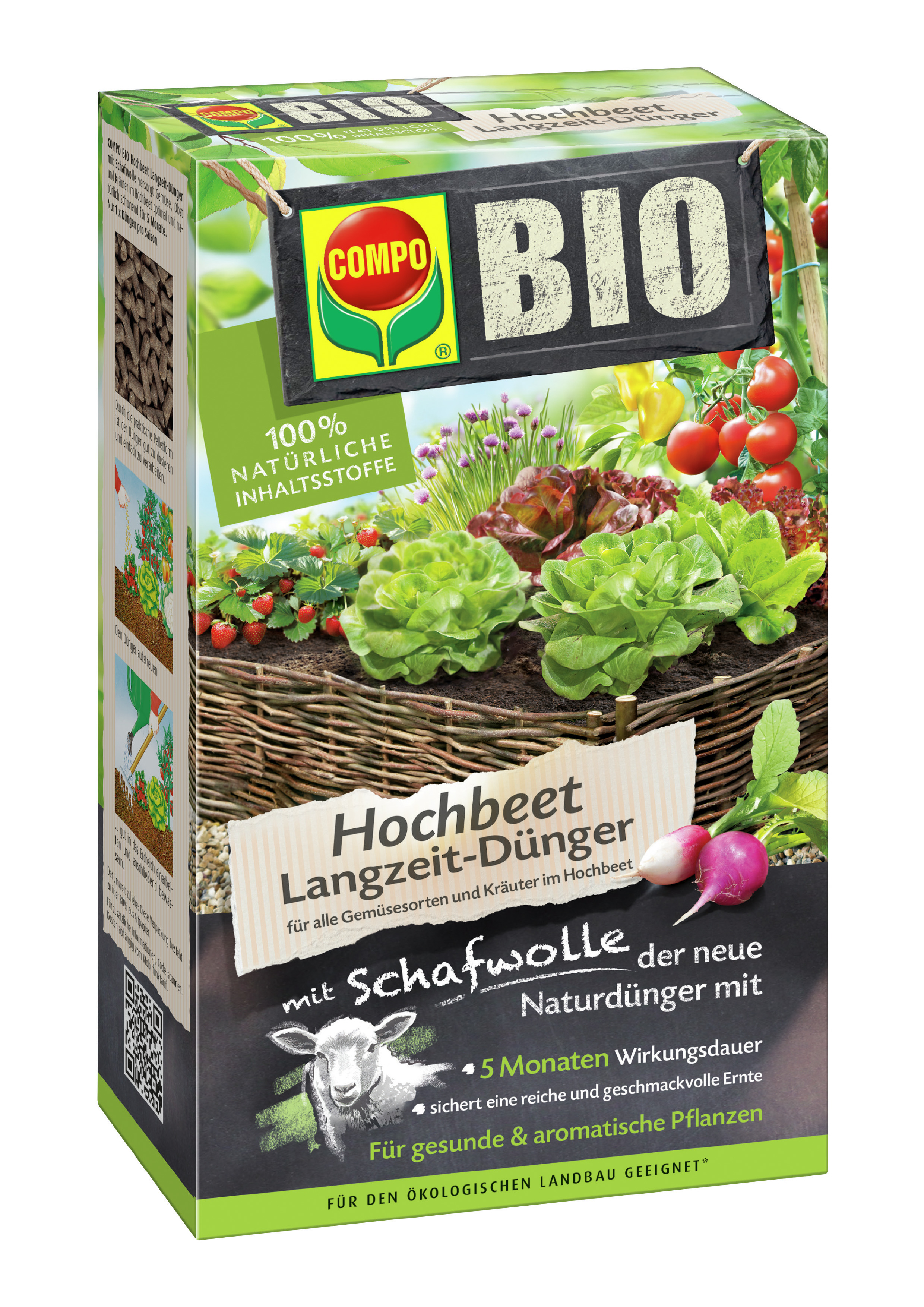 COMPO COMPO Bio Hochbeet LZD m. Schafwol. 750g Compo EREG