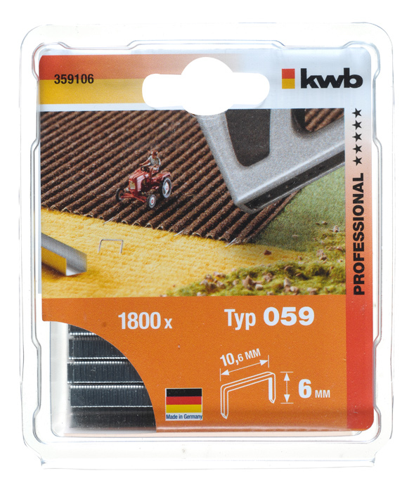 KWB BURMEISTER Heftklammern Stahl Typ059/C 6mm 1800St kwb DIY