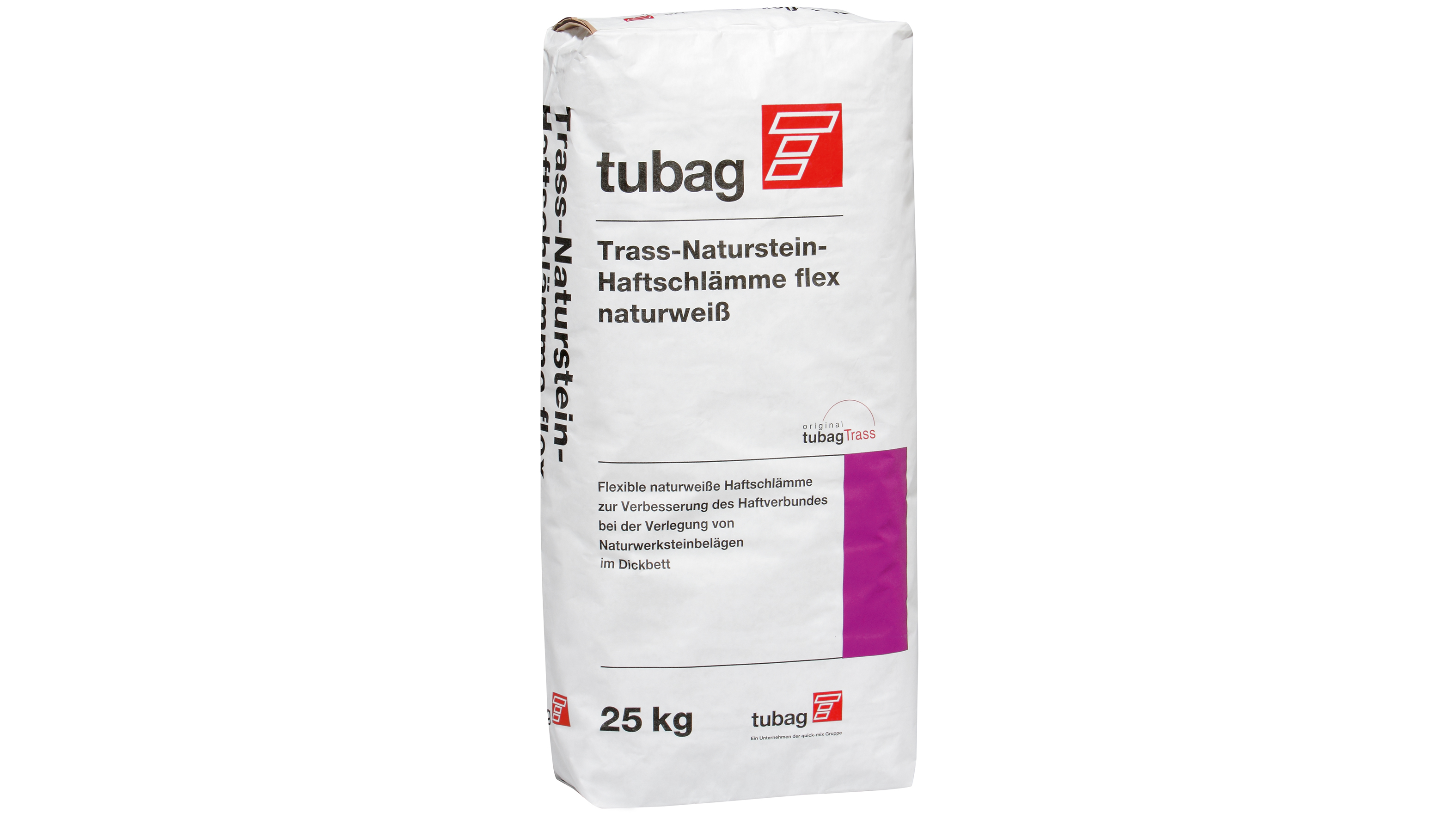 QUICKMIX tubag TNH-flex naturweiß 25kg Trass-Natursteinhaftschlämme