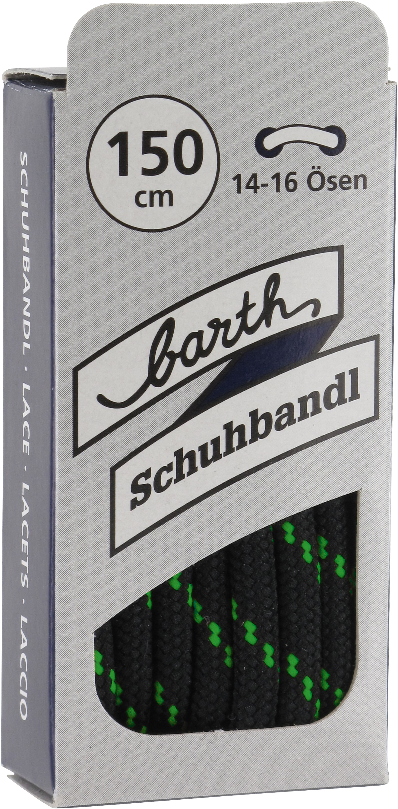 TRIUSO Schnürsenkel schwarz/grün rund 90 cm 