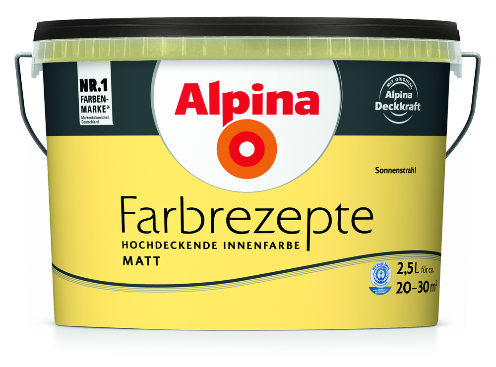 ALPINA FARBEN Wandfarbe Farbrezepte Sonnenstrahl 2,5l 