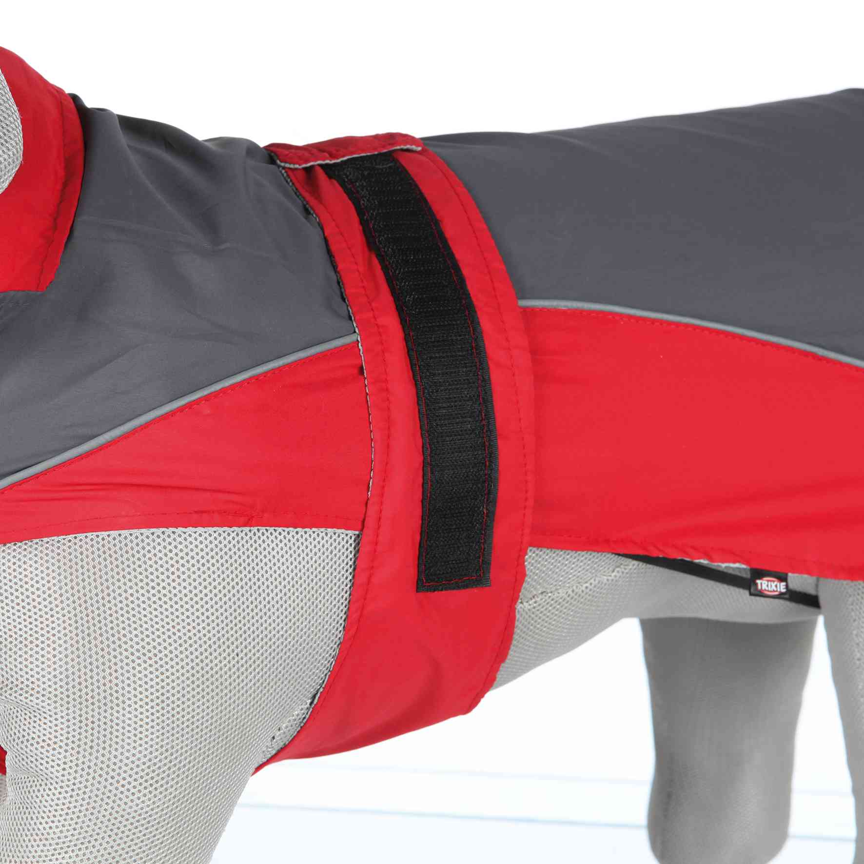 TRIXIE HEIMTIERBEDARF Regenmantel Lorient XS 25cm rot/gra Hund