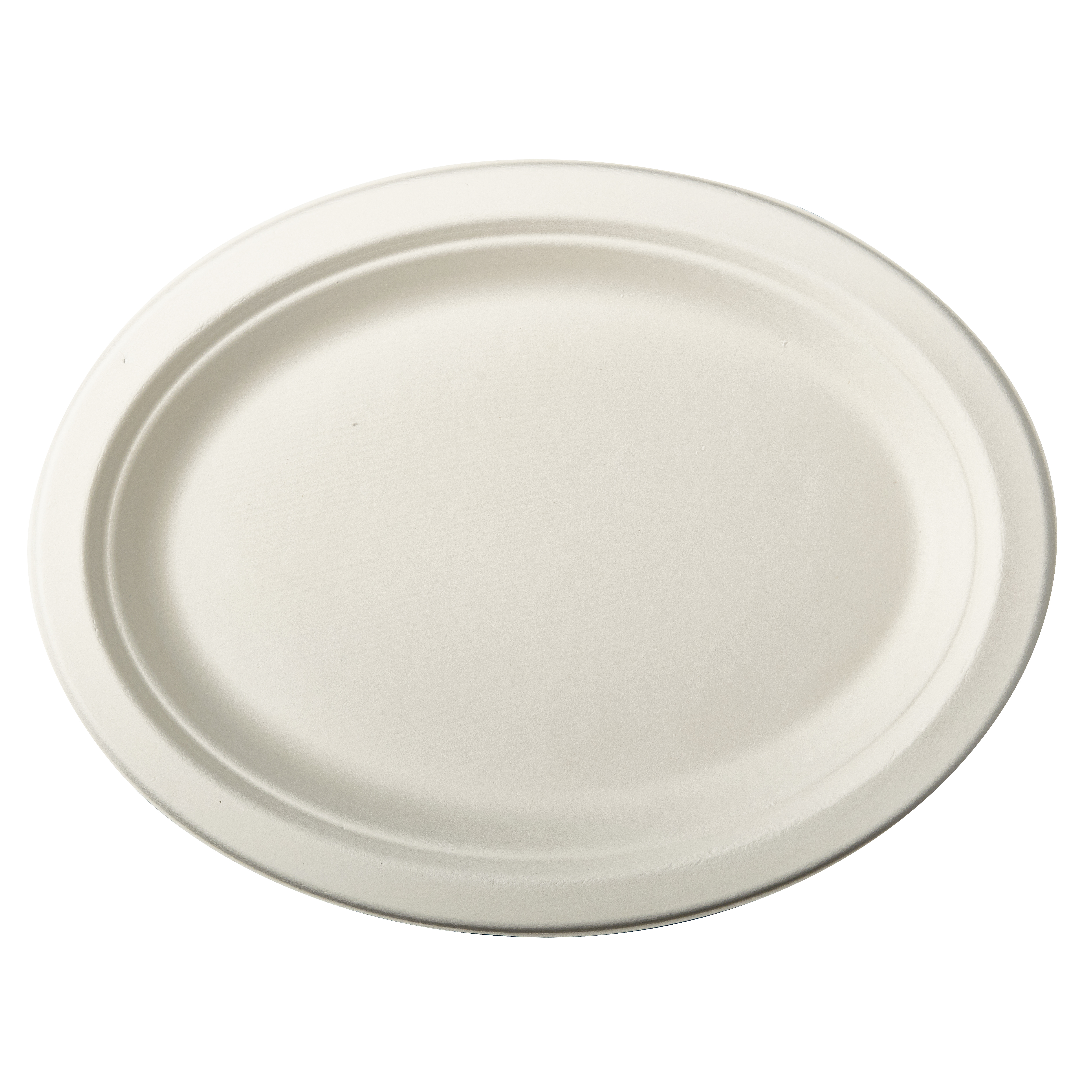 PAP STAR VERTRIEBSGESELLSCHAFT Teller oval 32x25,5x2cm weiß 50St Zuckerrohr