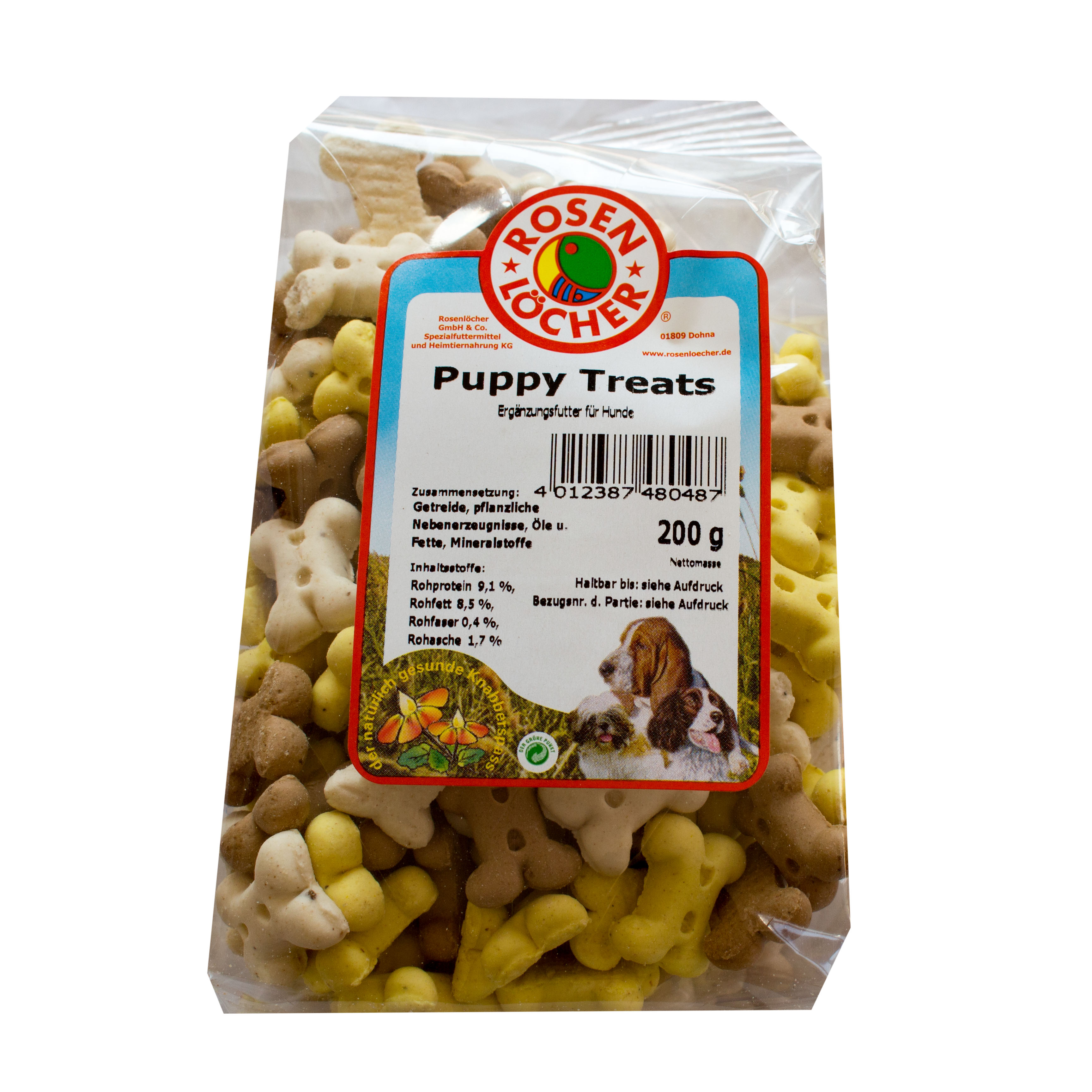 Hundekuchen Puppy Treats 200g ROSENLÖCHER - Hundekuchen Puppy Treats 200g Kauartikel