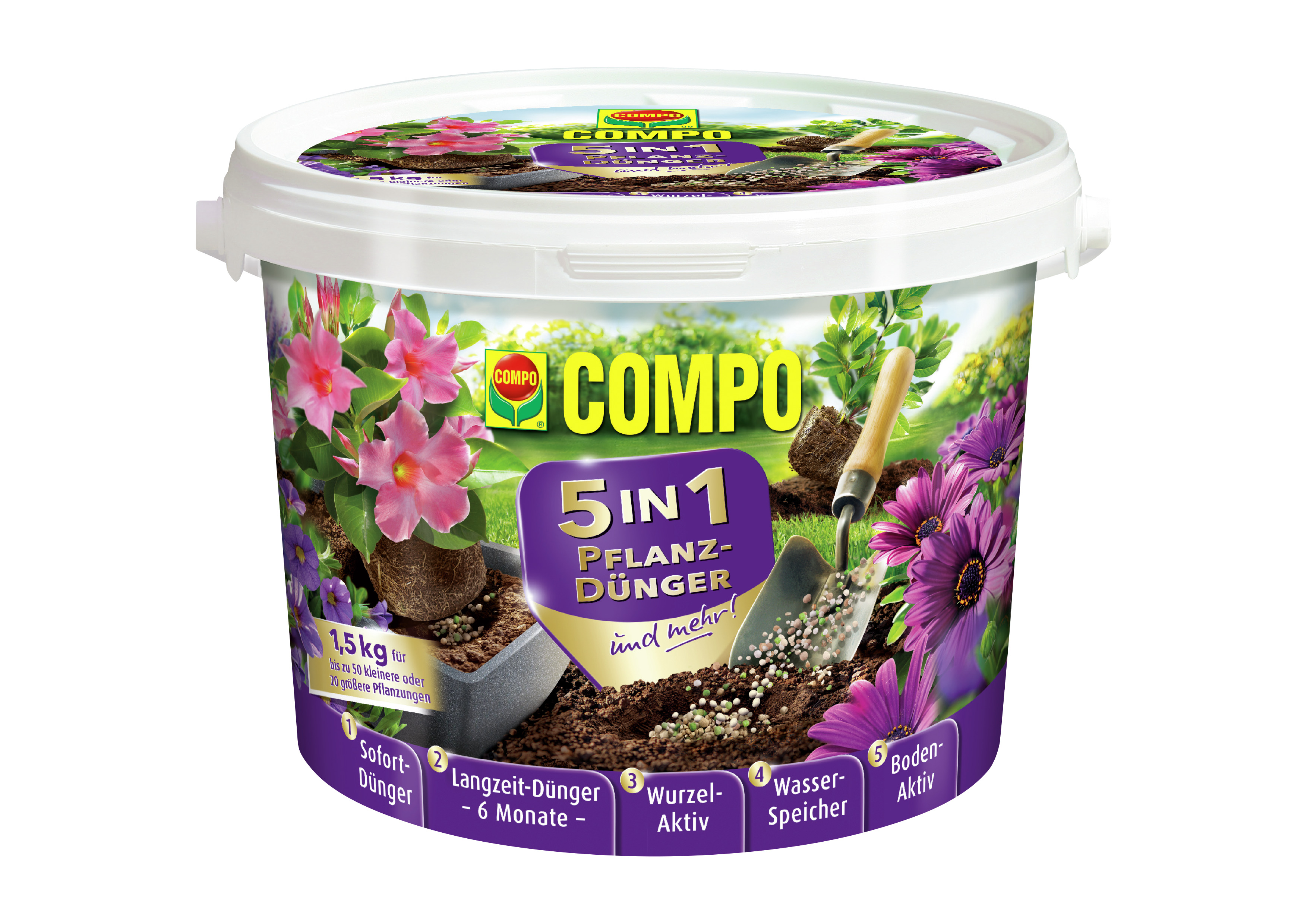 COMPO COMPO 5in1 Pflanzdünger und mehr 1,5kg Compo EREG