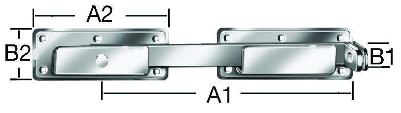 VORMANN AUGUST GMBH & CO KG Doppeltor-Überwurf verz. 340x30 mm Bolzen doppelt gelagert