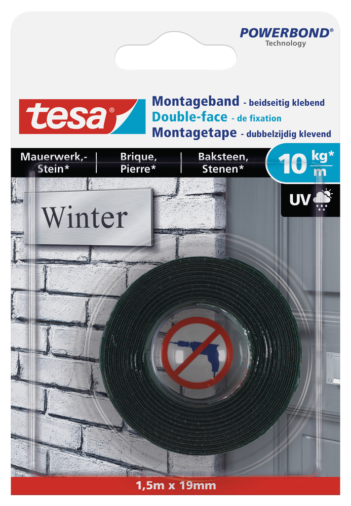 TESA Montageband Mauerwerk 1,5mx19mm max. 10kg