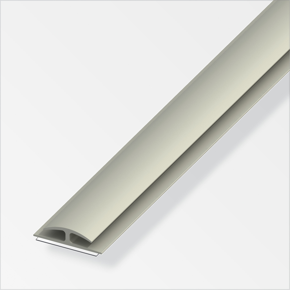 ALFER-ALUMINIUM GES.MBH - WUTÖSCHINGEN-H Übergangsprofil 24x6mm PVC grau beige 1m selbstklebend, geschrumpft