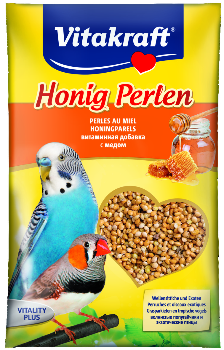 VITAKRAFT Vogelfutter Honig-Perlen Sittich 20g 