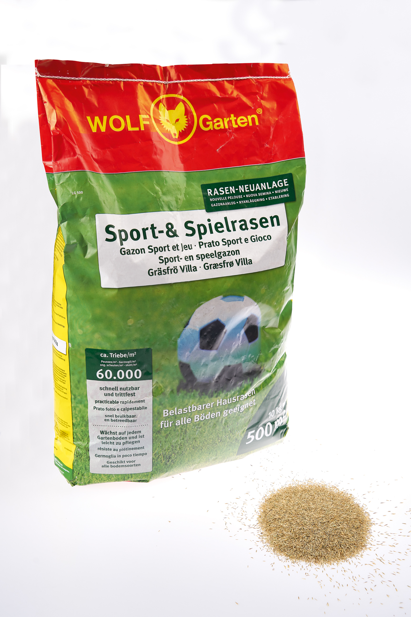 MTD PRODUCTS AG  -  WOLF GARTEN Sport und Spielrasen LG 500 10kg für 500m²