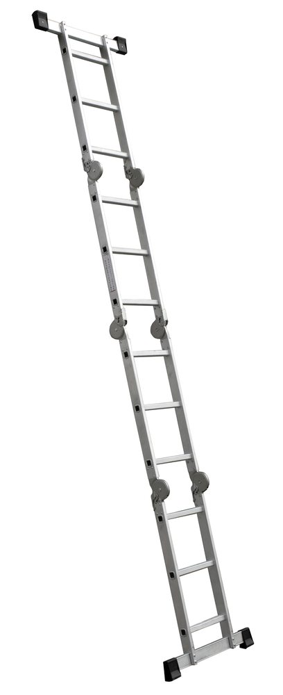 PRO-BAU-TEC PROFI-BAU-TECHNIK Vielzweckleiter Alu 4x3 Sprossen mit 2 Arbeitsplattformen