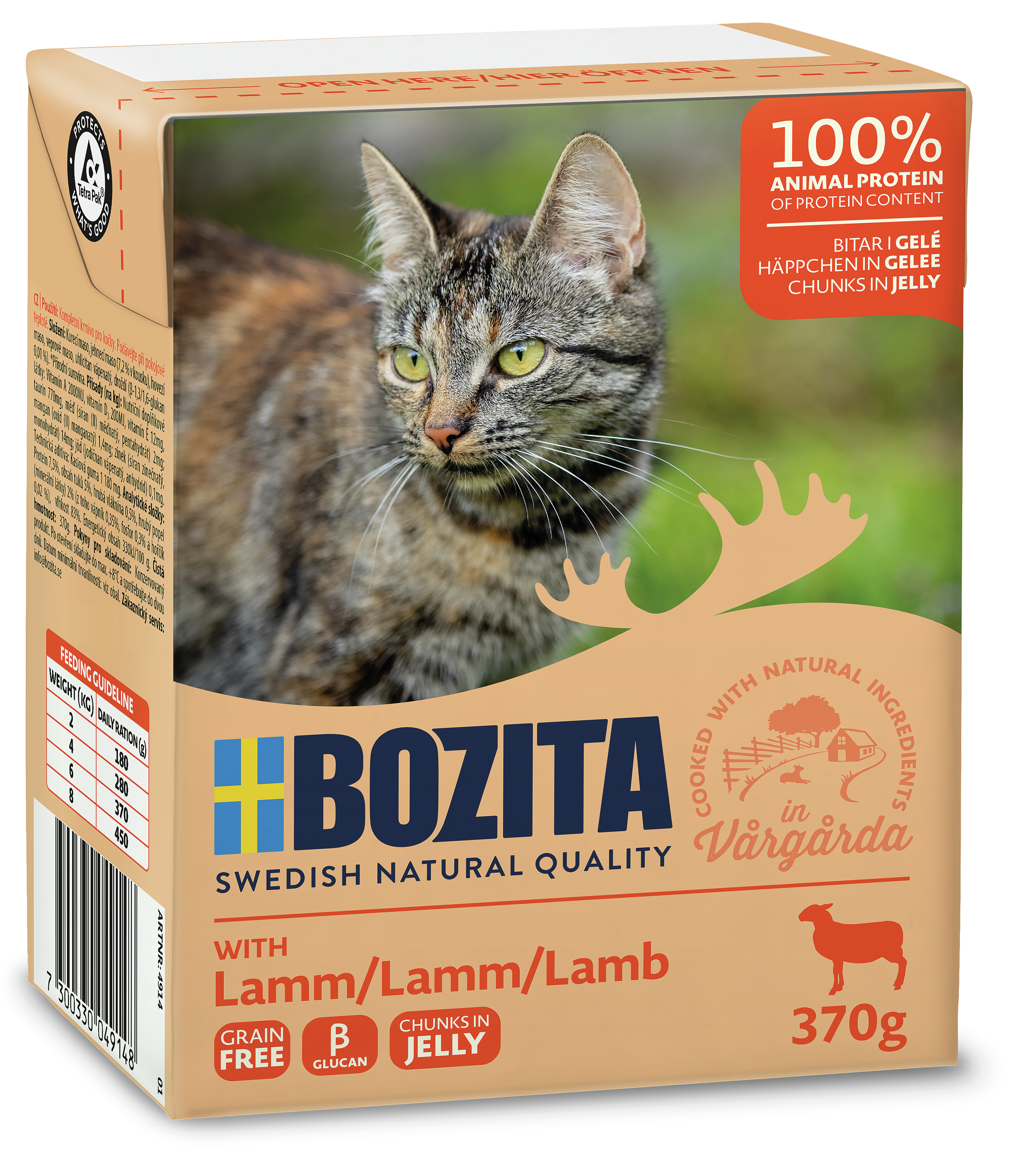 BTG BETEILIGUNGS GMBH Boz Cat TP Häpp. Ge. Lamm 370g Tetra Pack