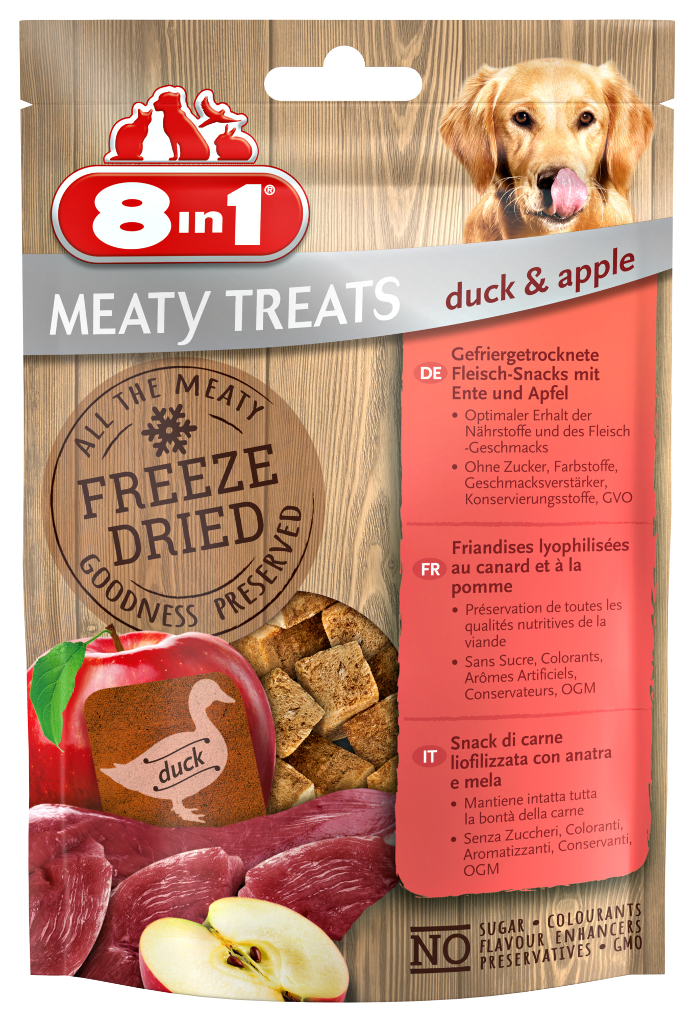 TETRA 8in1 Meaty Treats, Ente+Apfel, 50g 