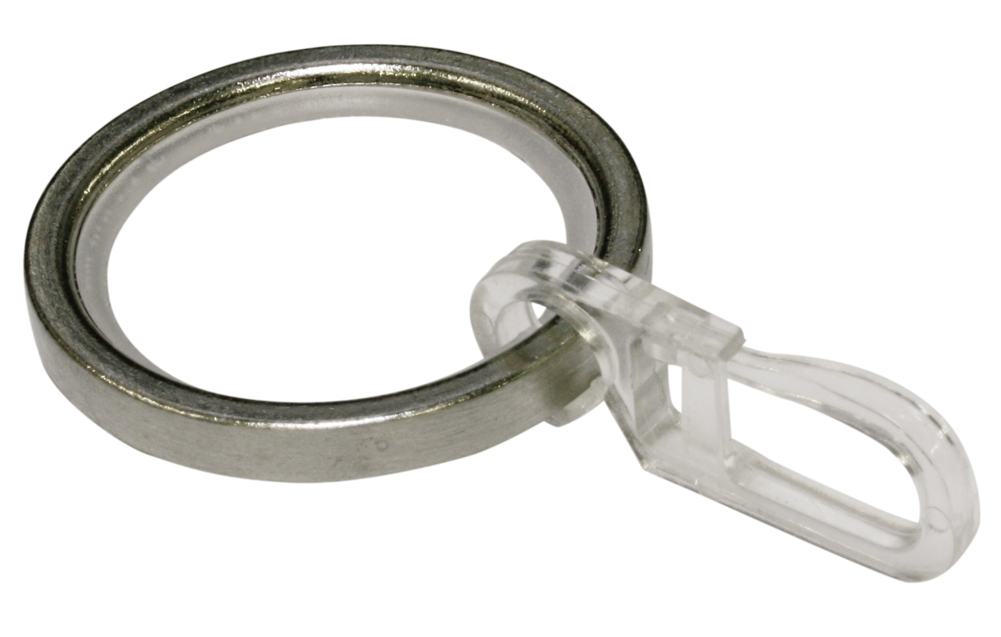GARDINIA - Ring m.Gleiteinlage Faltenlegehaken 20mm edelstahl-optik