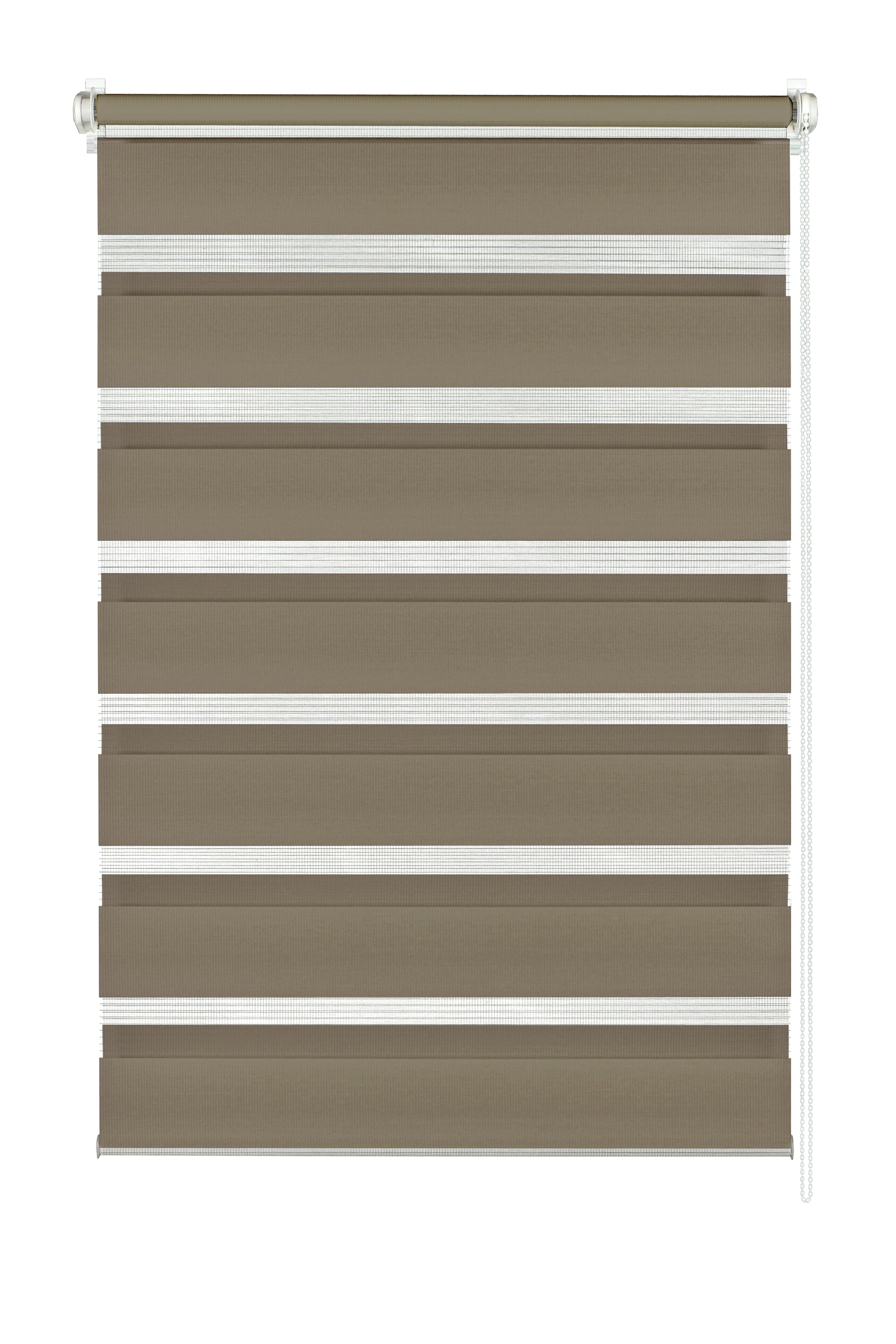 GARDINIA - Doppelrollo Easy Fix mocca 100x150 