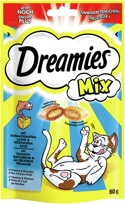 BTG BETEILIGUNGS GMBH Dreamies Cat Mix mit Lachs & Käse 60g 