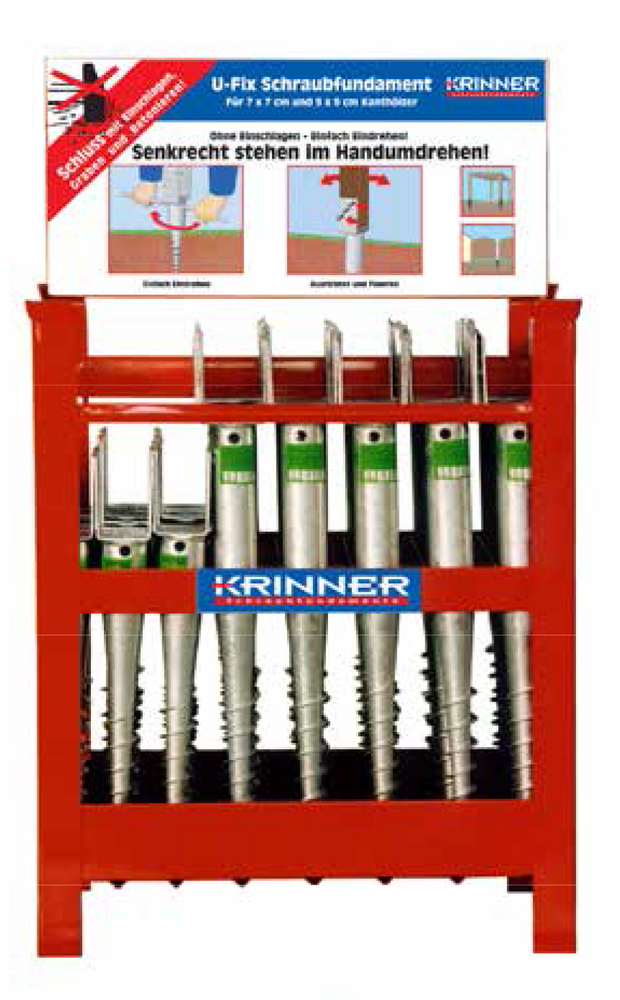 KRINNER U-Fix 71 Dübel für Carports und Zäune 