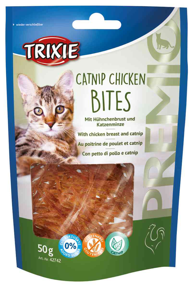 TRIXIE HEIMTIERBEDARF Premio Catnip Chicken Bites 50 g Katze