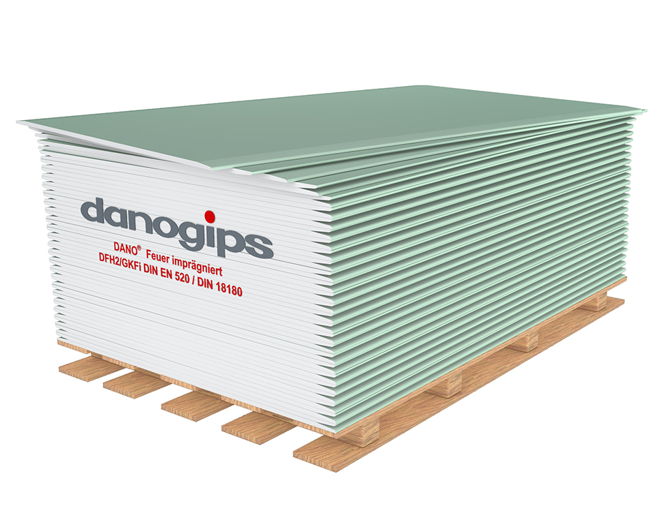 DANOGIPS Feuerschutzpl.DFH2/GKFi 2000x1250x12,5mm DANO Feuer imprägniert, HRAK