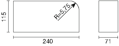 WIENERBERGER Kanalklinker DIN 4051 - SF-R - D1 240x115x71, rot nuanciert
