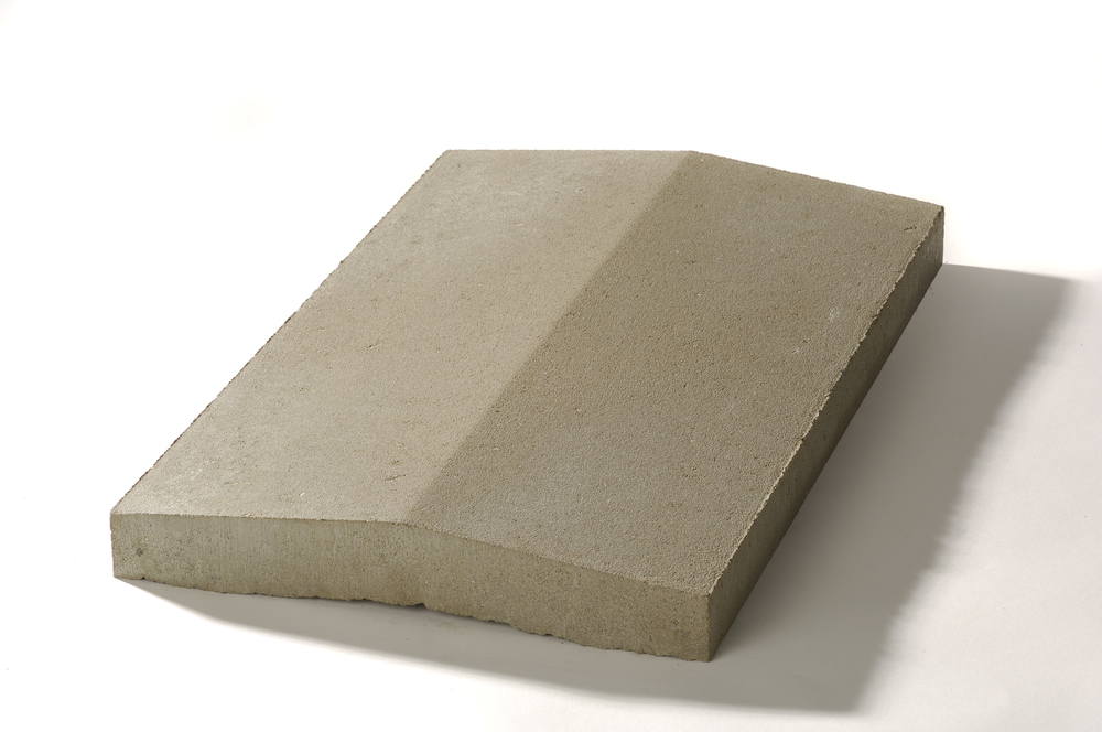 WESER Mauerabd. Satteldach 45x3,5-5,5-3,5x49 naturgrau, glatt