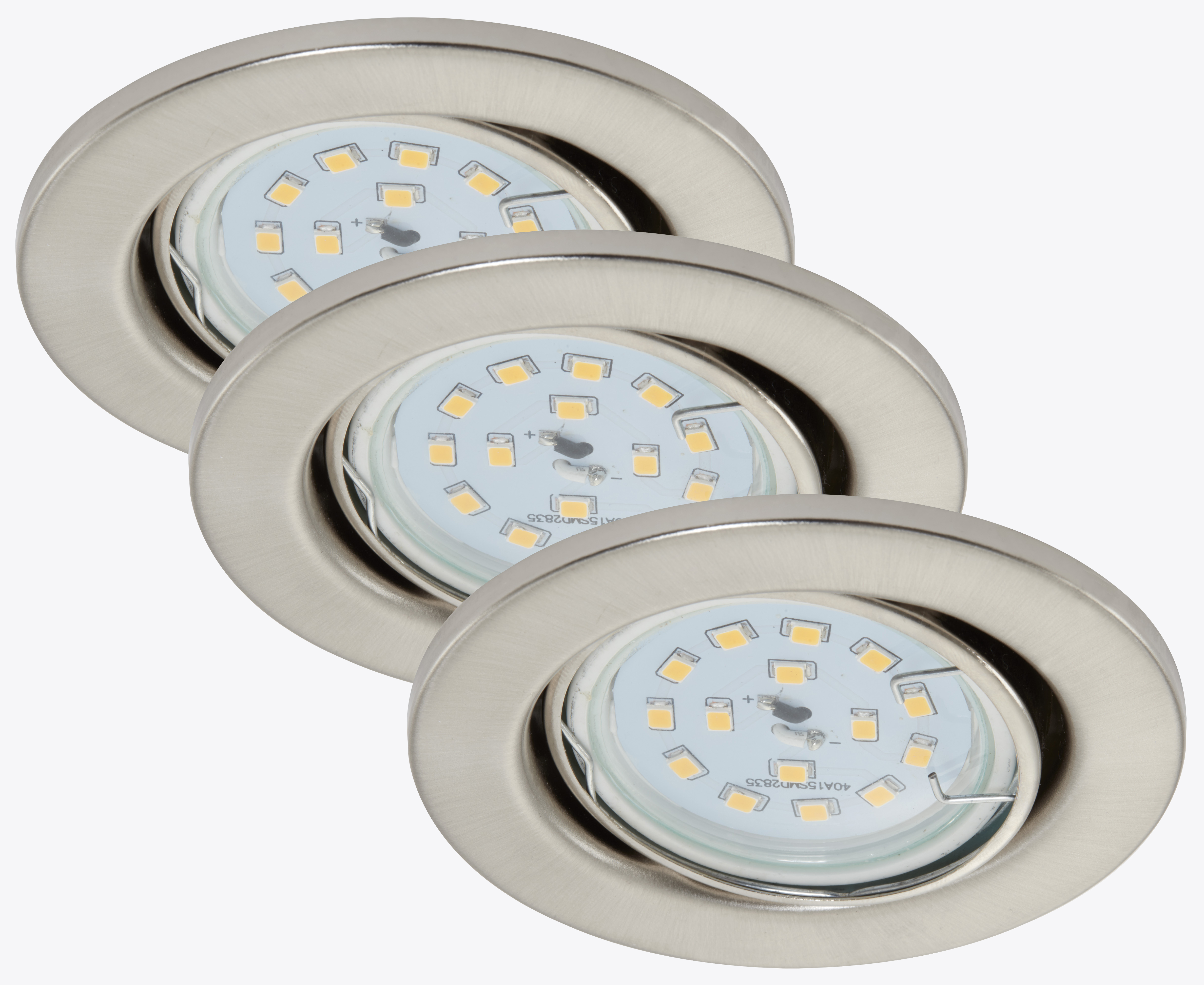 BRILONER LEUCHTEN GMBH - BRILON Einbauleuchte 3er-Set 3xLED 5W 400lm matt-nickel, schwenkbar