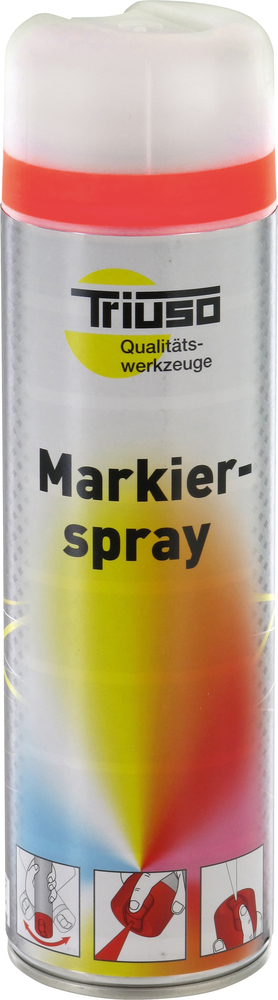 TRIUSO Signierspray neonrot 500 ml Gefahrgut