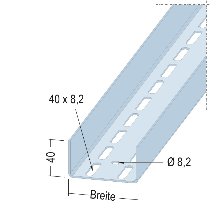 PROTEKTOR U-Aussteifungsprofil 5131 100-20 2,6m 
