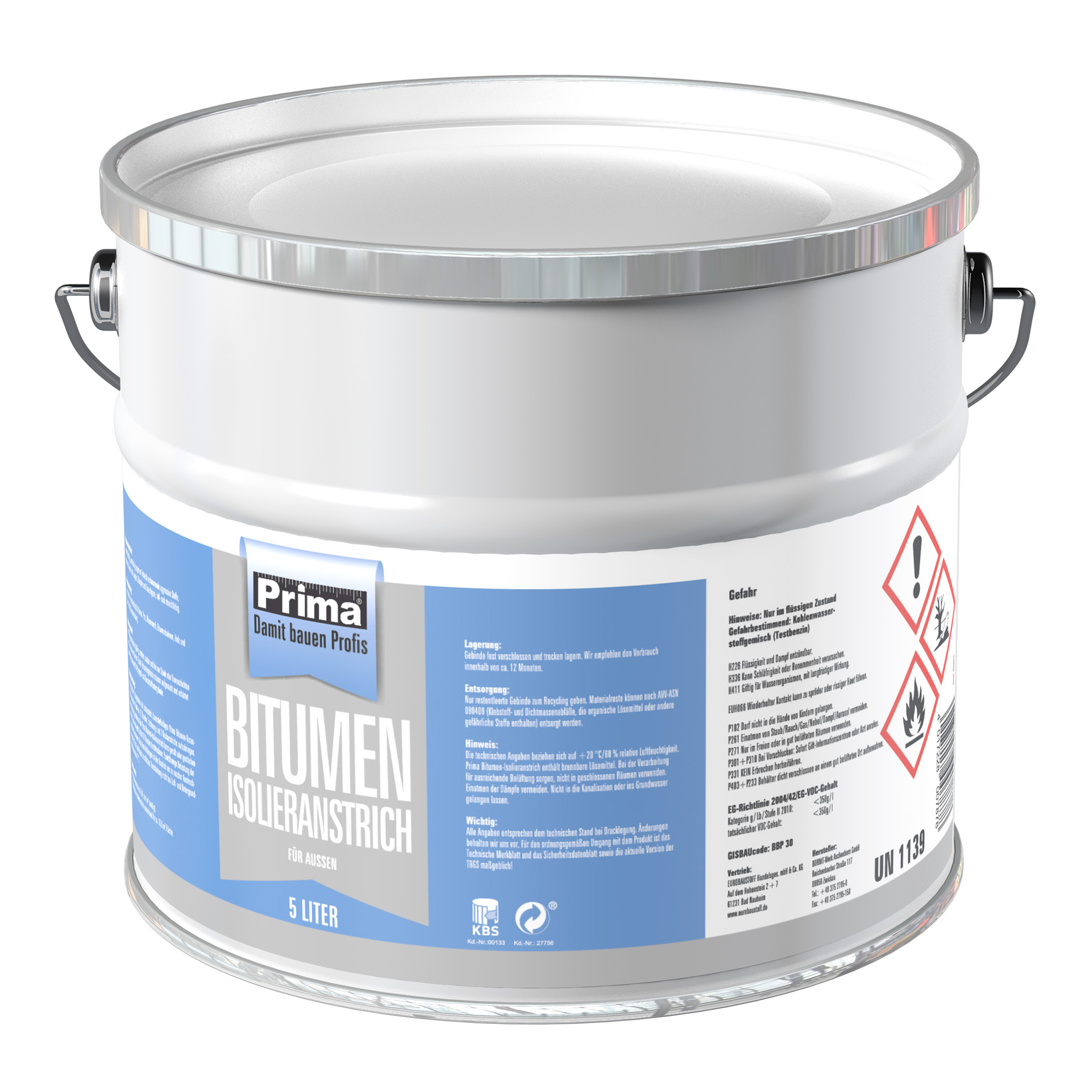 ZL OST Prima Bitumen-Isolieranstrich 5 l lösemittelhaltig