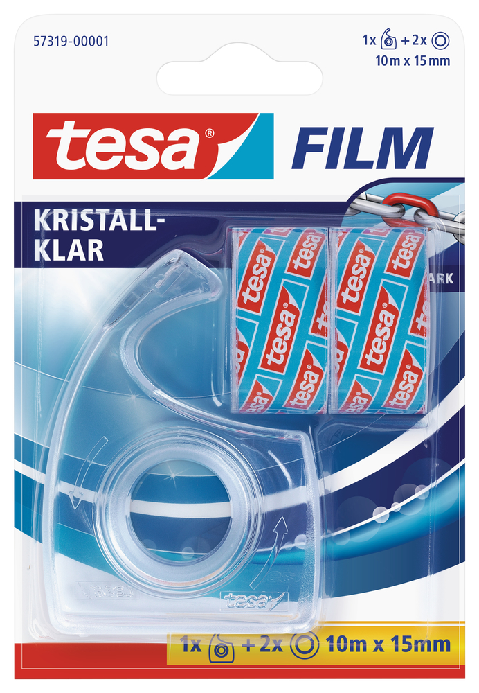 TESA tesafilm Handabroller 2 Rollen 10mx15mm 