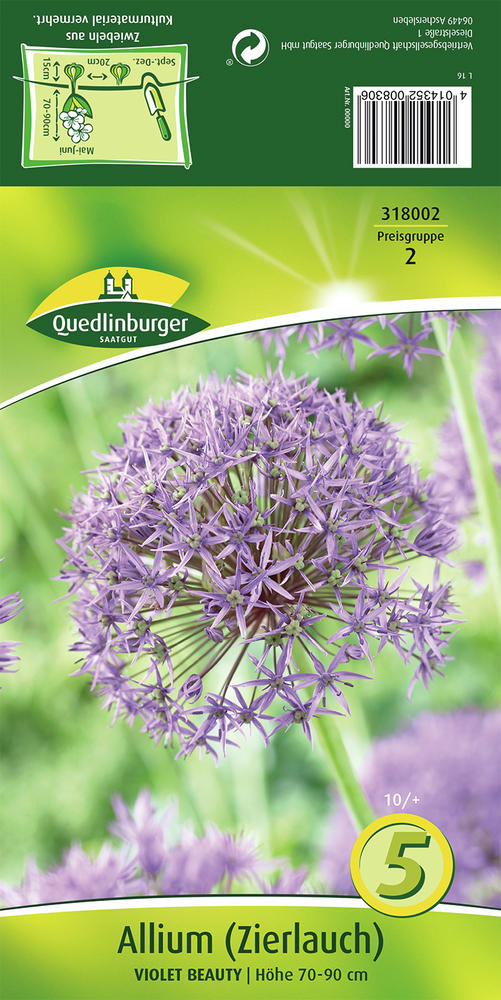 VERTRIEBSGESELLSCHAFT QUEDLIN- - Allium Violet Beauty Zierlauch 