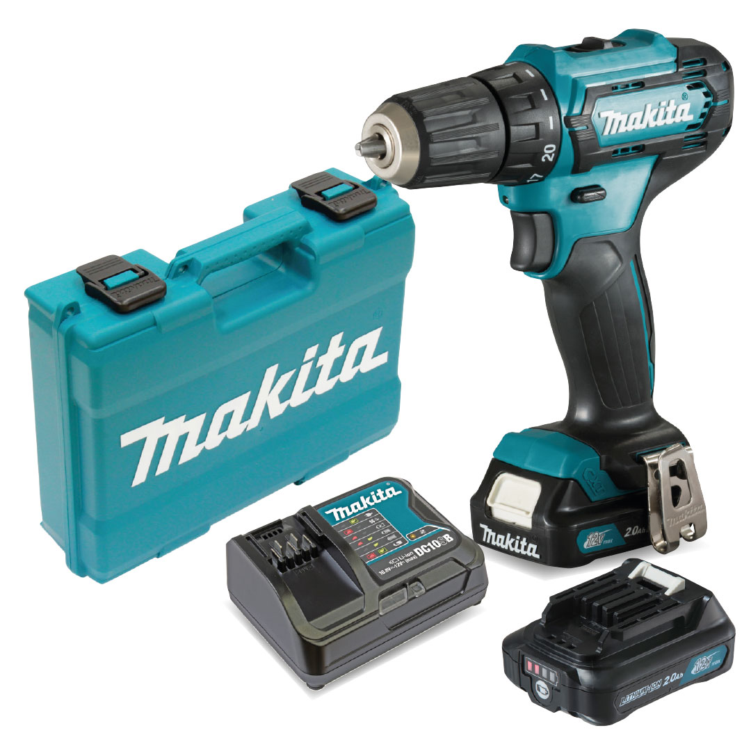 MAKITA Akku-Bohrschrauber 12V 2,0Ah DF333DSAE mit 2Akkus&Ladegerät im Transportkoffer