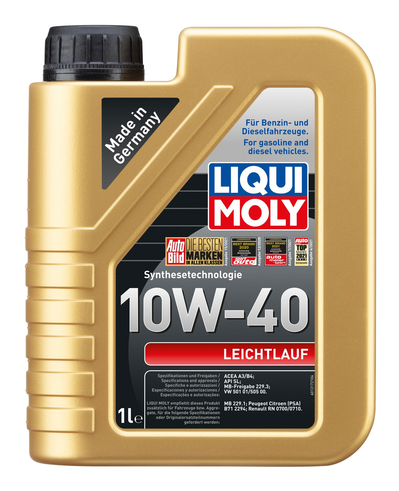 LIQUI-MOLY Motorenöl Leichtlauf 10W-40 1 l 