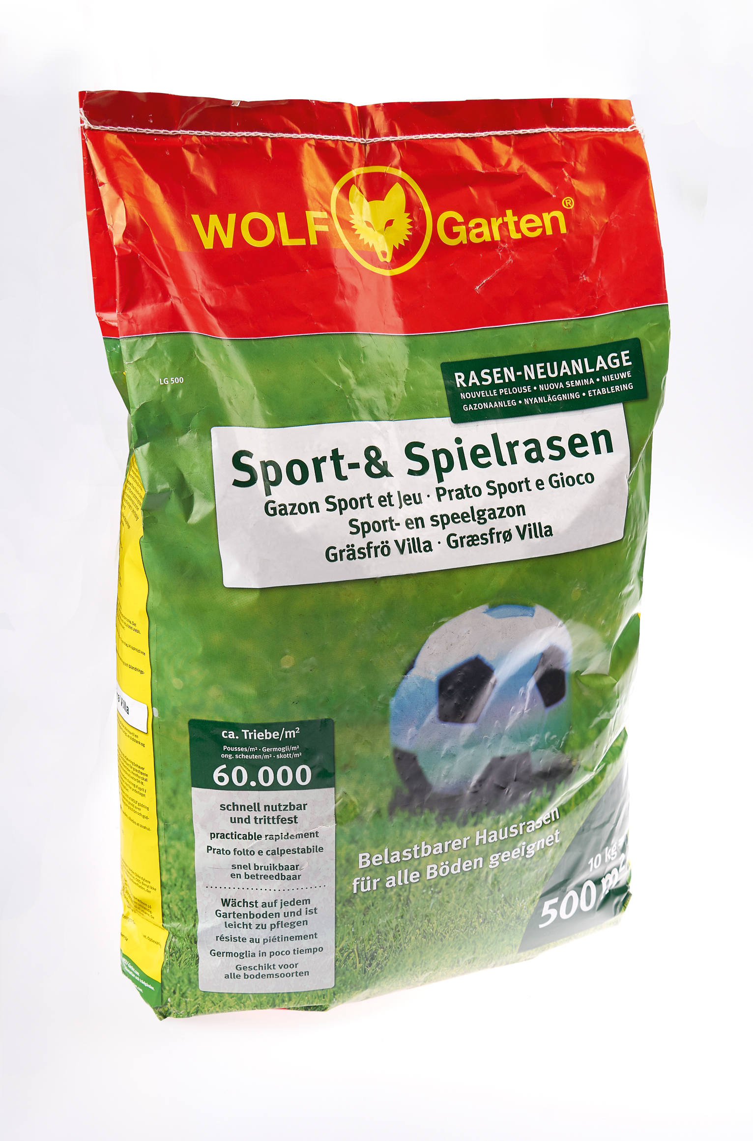 MTD PRODUCTS AG  -  WOLF GARTEN Sport und Spielrasen LG 500 10kg für 500m²