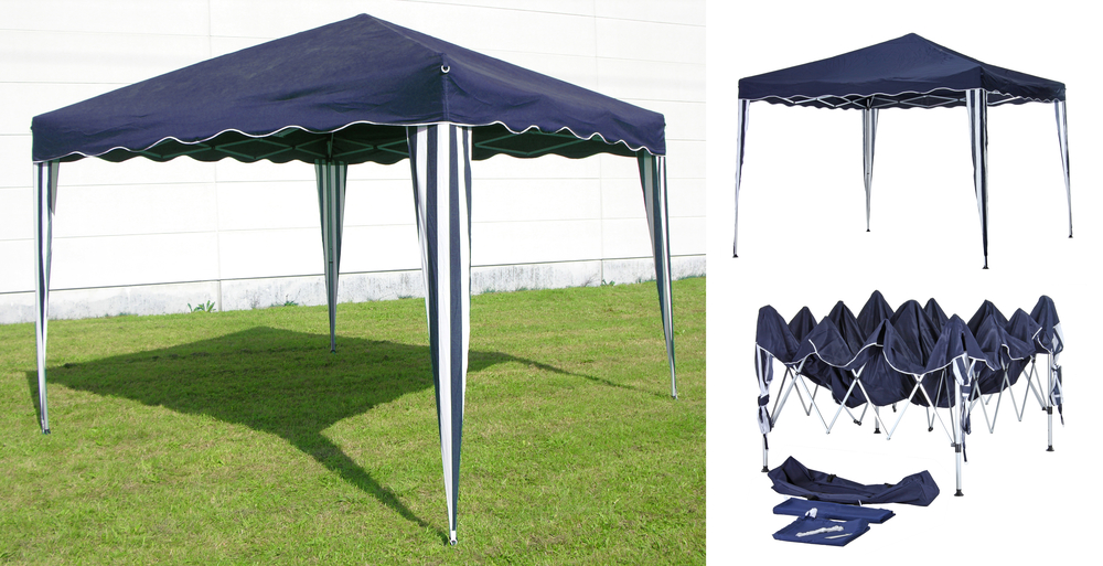 HAUSHALT INTERNATIONAL IM-U.EX Faltpavillon 3x3m Stahl blau 