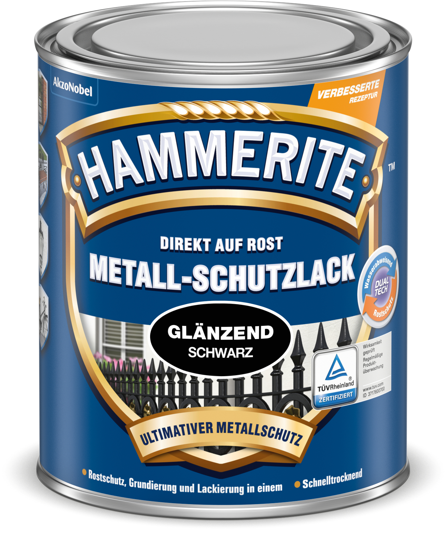 AKZO NOBEL DECO Met.Schutzlack schwarz glzd. 0,75l Hammerite