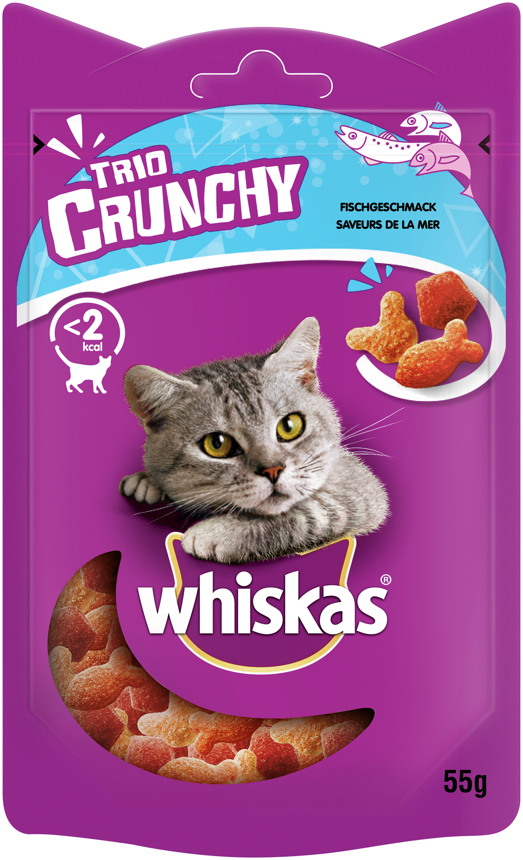 BTG BETEILIGUNGS GMBH Whi.Snack Trio-Crunchy Lachs Weissfi.55g 