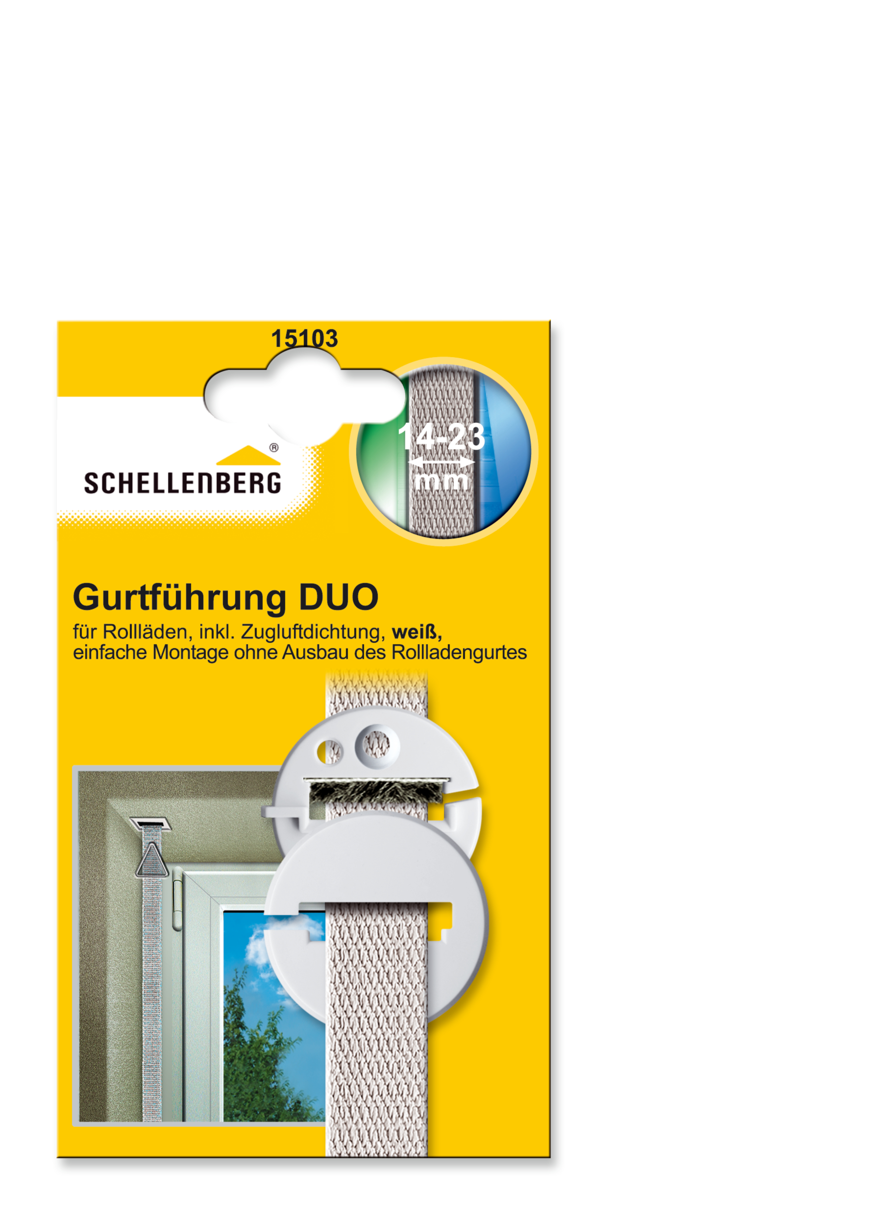 SCHELLENBERG Gurtführung AS-DUO rund weiß 