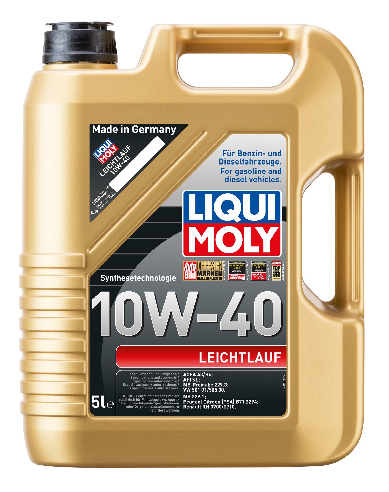 LIQUI-MOLY Motorenöl Leichtlauf 10W-40 5 l 