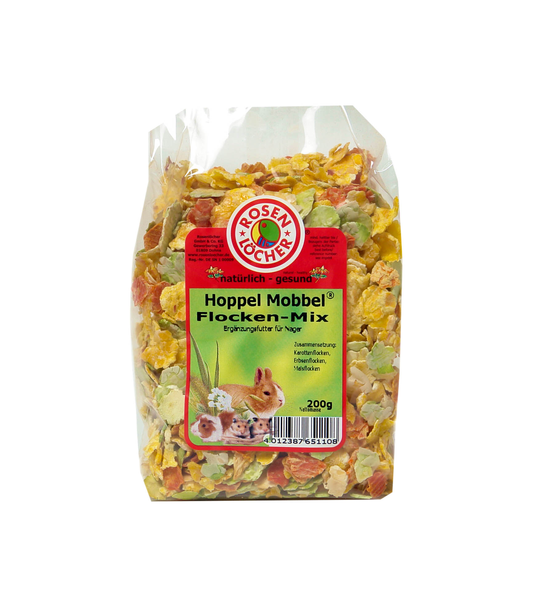 Flocken Mix 200g ROSENLÖCHER - Flocken Mix 200g Ergänzungsf. f. Nager