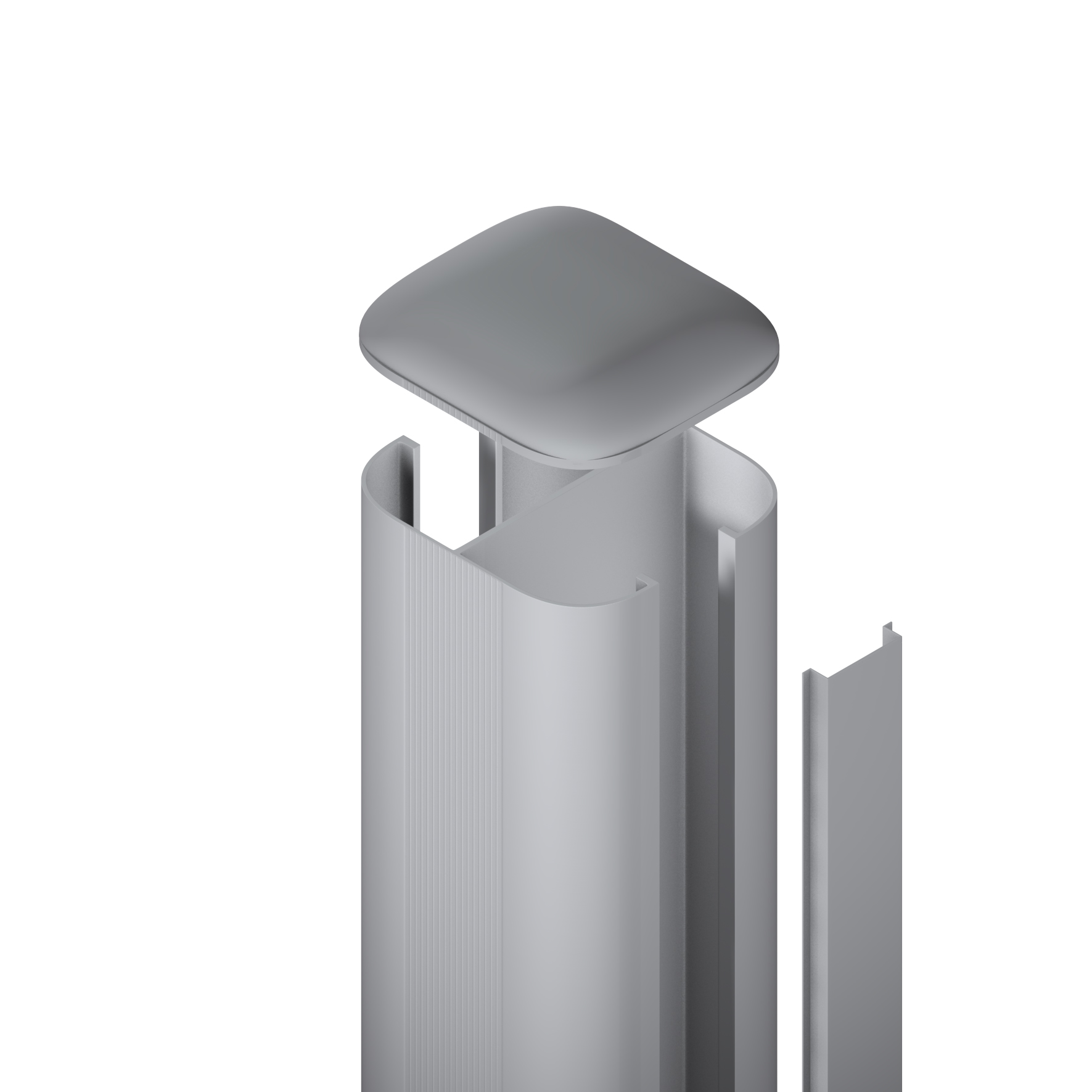 BRÜGMANN TRAUMGARTEN GMBH System Pfosten Basic silber Erdv. L2400 7x7cm