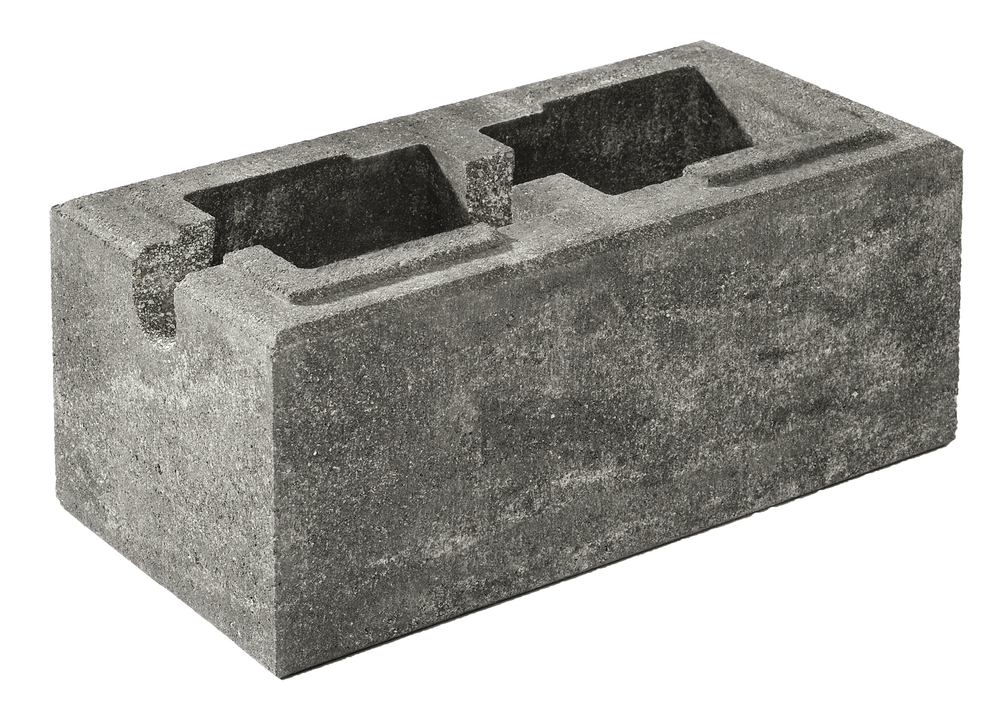 WESER Vario-Line Einsatzstein 1/1 40x20x16,7 anthrazit-weiß meliert, glatt