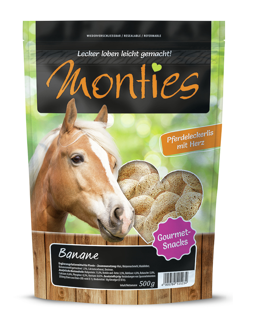  - MÜNSTER All Monties Bananen Snacks extrudi. 500g Pferd