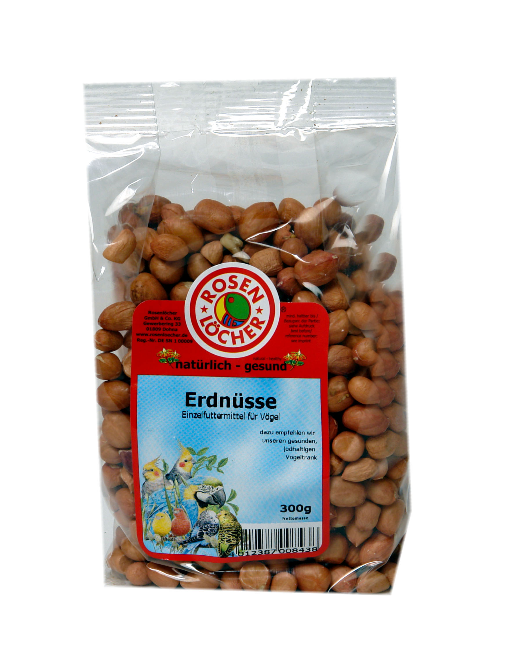Erdnüsse 300g ROSENLÖCHER - Erdnüsse 300g Einzelfuttermittel