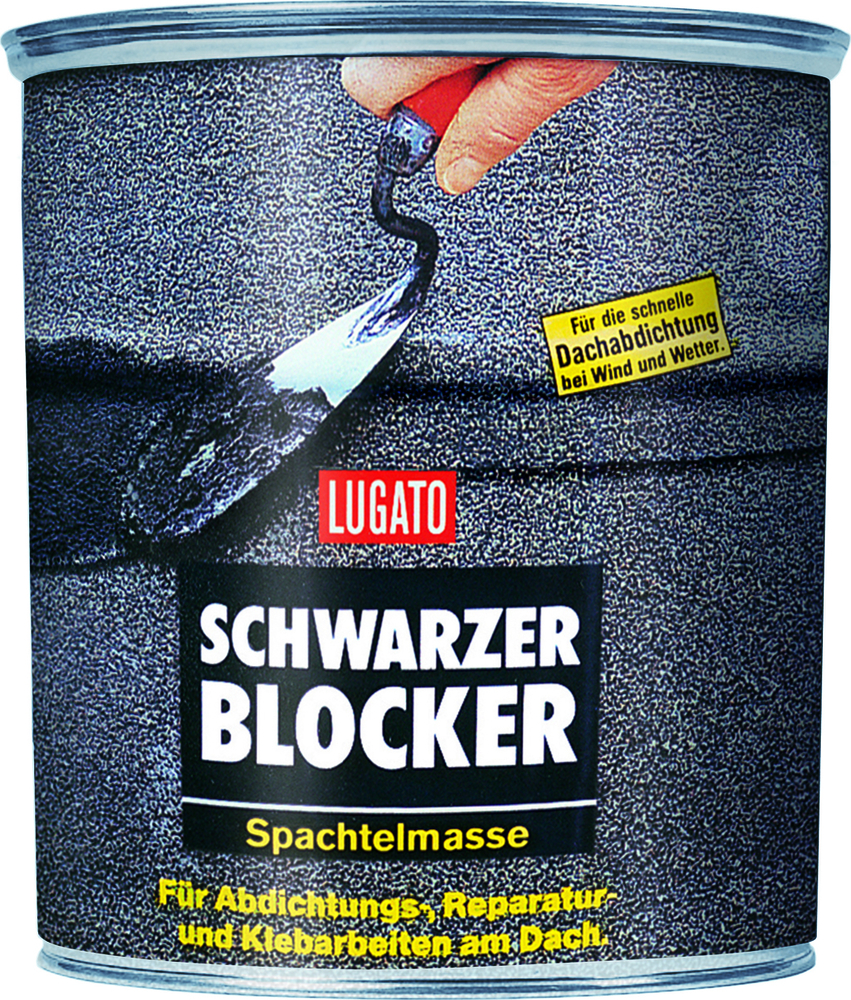 LUGATO CHEMIE Spachtelmasse 1 kg Schwarzer Blocker 