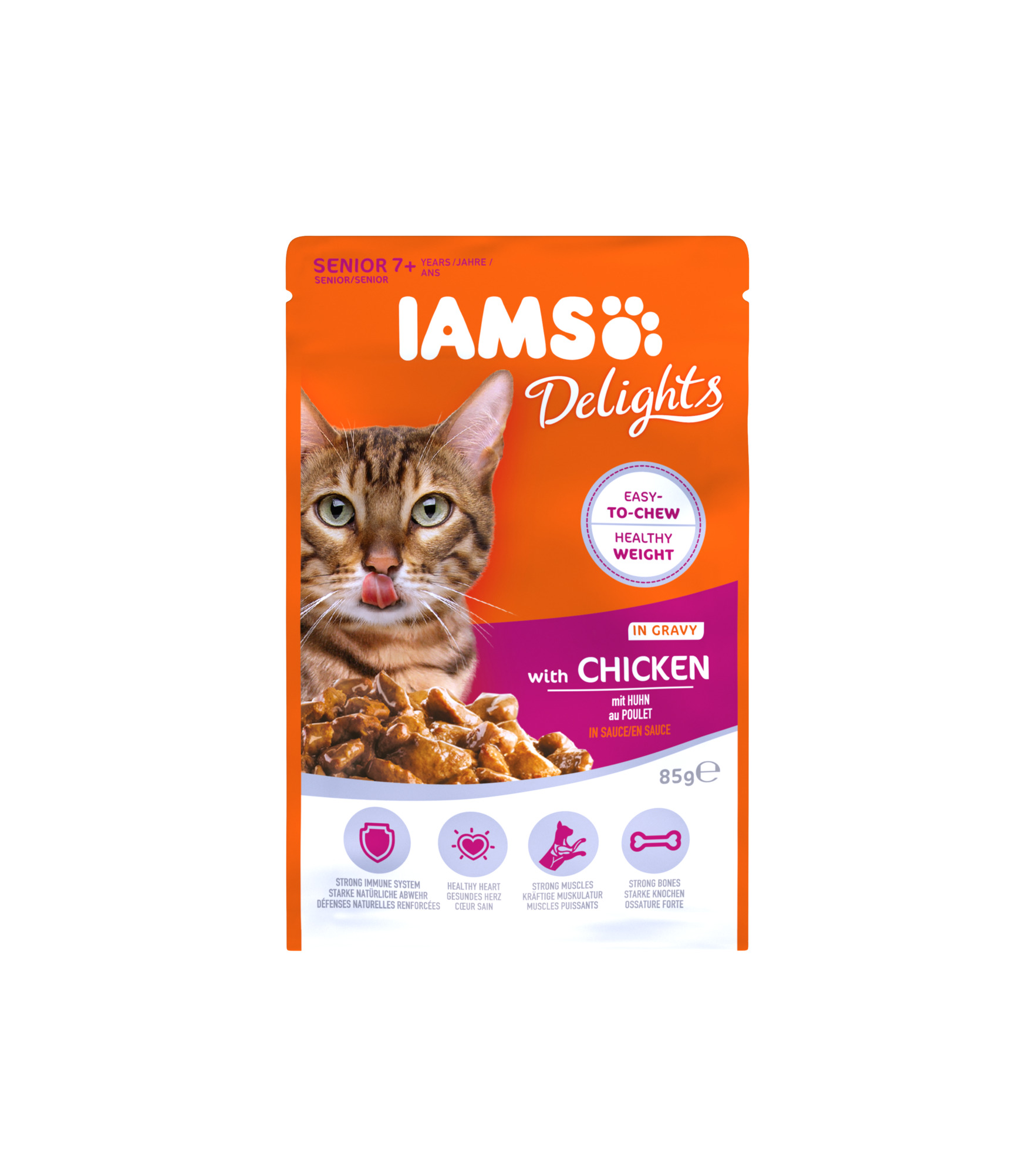 TETRA IAMS Cat Senior Huhn in Sauce 85g 