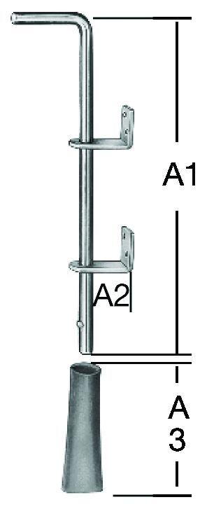 VORMANN AUGUST GMBH & CO KG Bodenschieber verz Ø16x400 mm mit Führungswinkel u. Bodenrohr